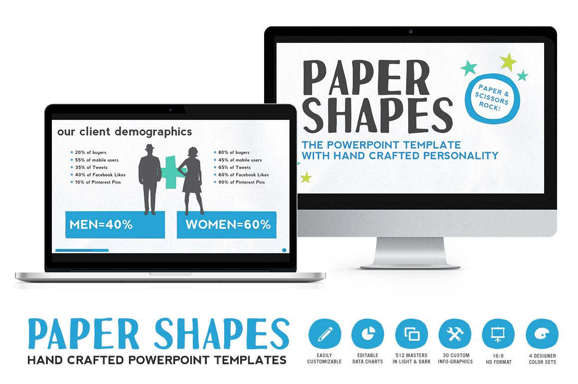 Paper Shapes Powerpoint Presentation - Presentations - 1