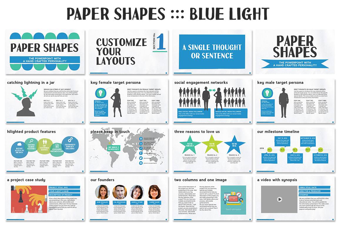 Paper Shapes Powerpoint Presentation - Presentations - 2