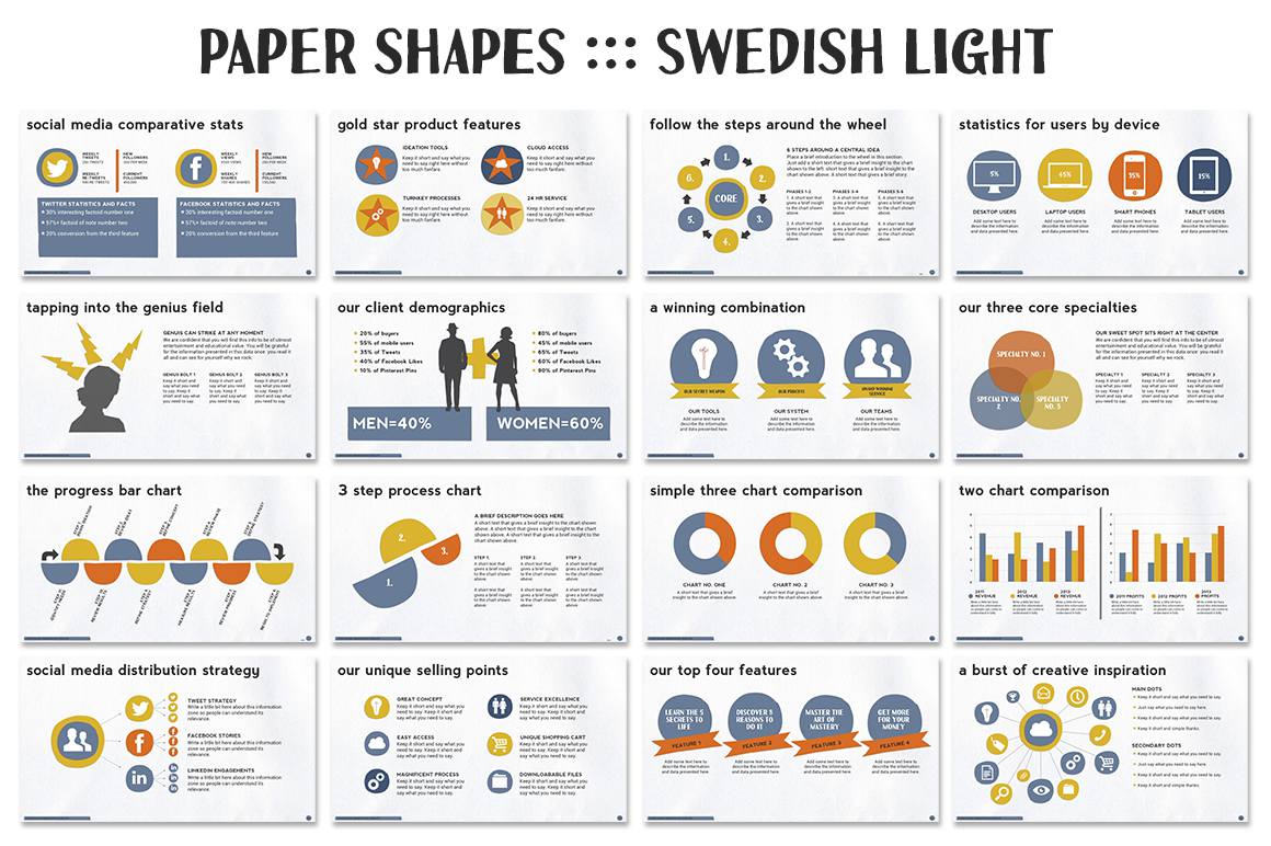 Paper Shapes Powerpoint Presentation - Presentations - 3