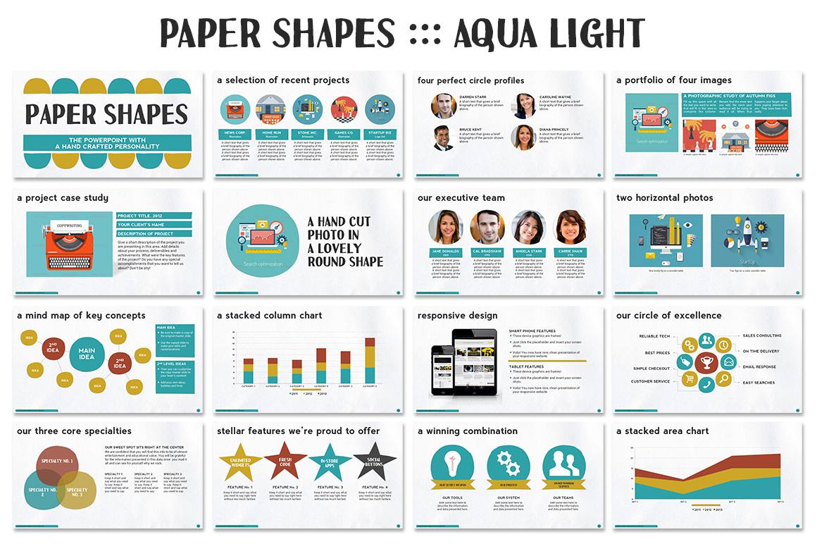 Paper Shapes Powerpoint Presentation - Presentations - 5