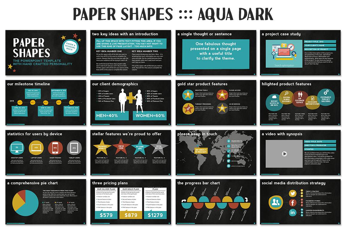Paper Shapes Powerpoint Presentation - Presentations - 6