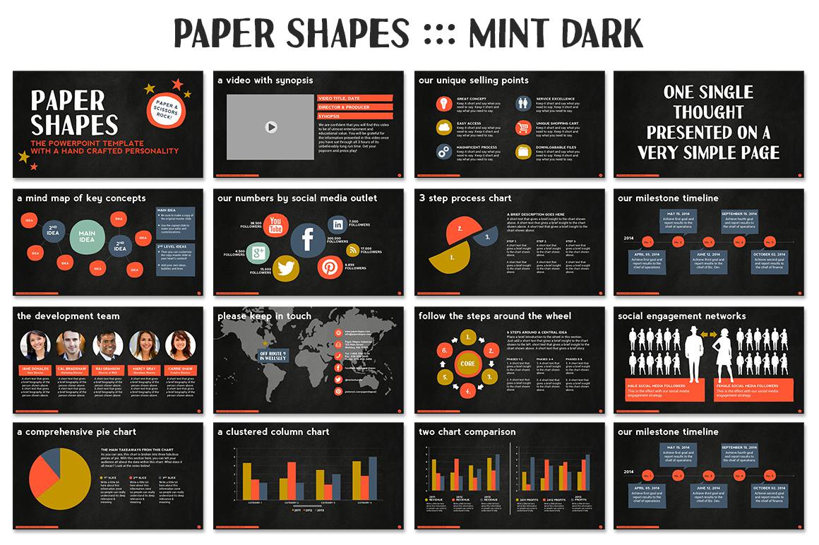 Paper Shapes Powerpoint Presentation - Presentations - 8